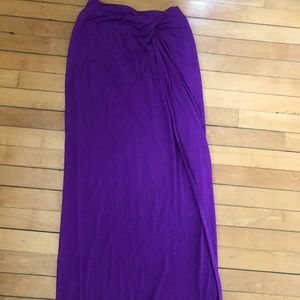 Juniors magenta knotted full length skirt size XS